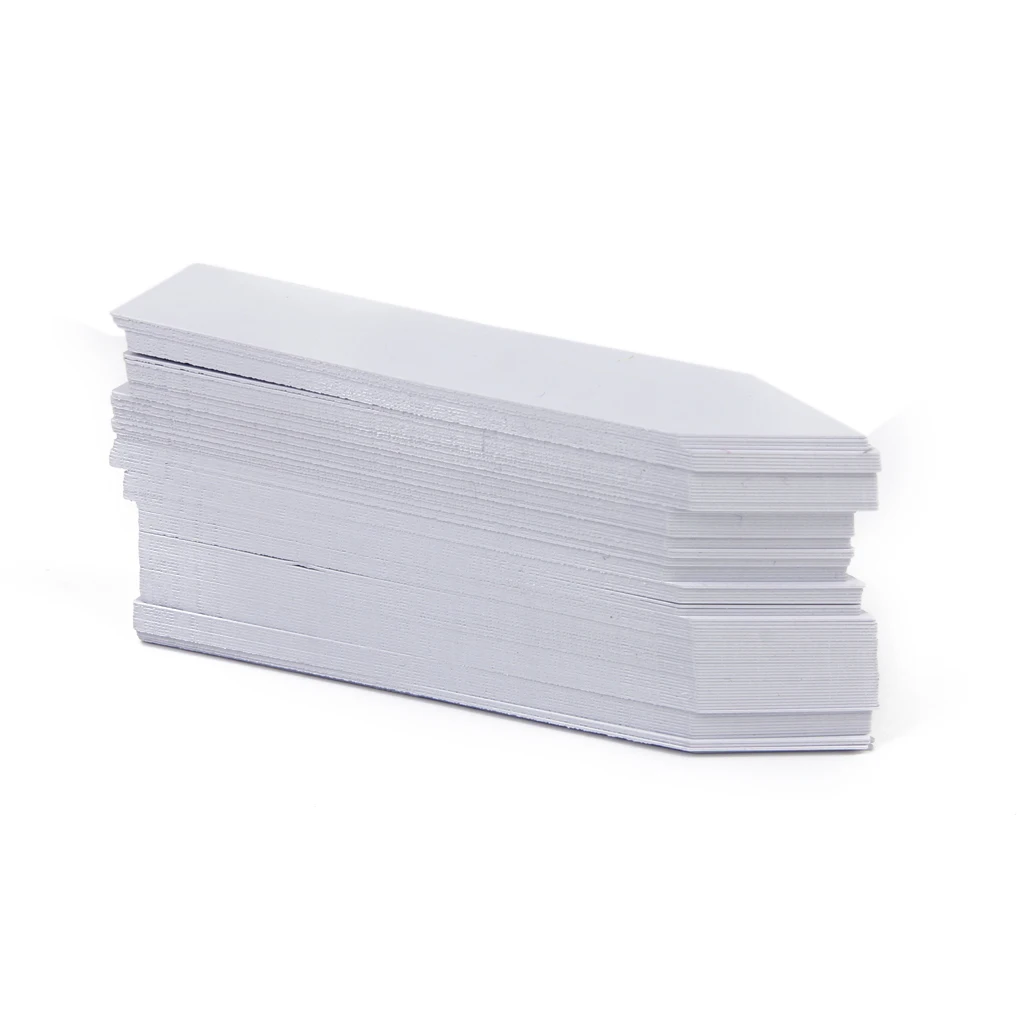 100pcs Thick 4inch Plant Labels, Reusable Plastic Long Waterproof Garden Plants Marker Tags - 5 Colors can choose