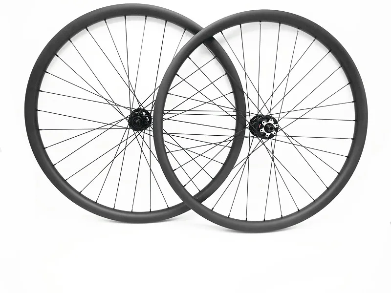 Perfect MTB bike wheels 29er 30mm Asymmetry 29er UD matte Mountain Bike wheels boost QR 100 142  thru axle MTB carbon wheel 0