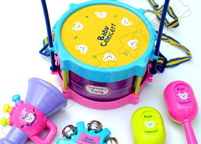 5 Обучающие Детские барабанные Музыкальные инструменты набор музыкальных инструментов детская игрушка детский подарочный набор