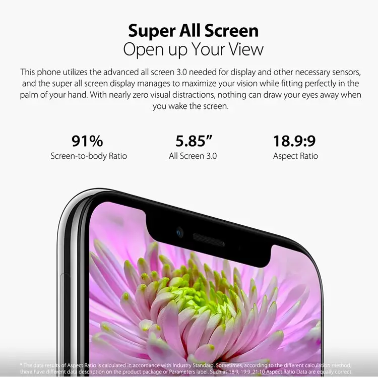 ULEFONE X 4GB RAM 64GB ROM MTK6763 2.0GHz Octa Core 5.85 Inch HD+ Full Screen Dual Camera Android 8.1 4G LTE Smartphone