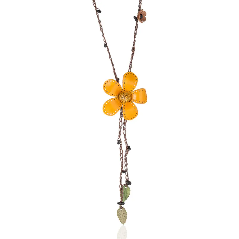 WNGMNGL-Beautiful-Women-Jewelry-Handmade-Genuine-Leather-Flower-Leaves-Pendant-Necklace-Long-Chain-Collares-Mujer-Bijoux(2)