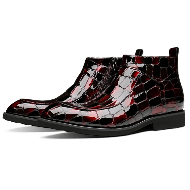 red dress boots mens