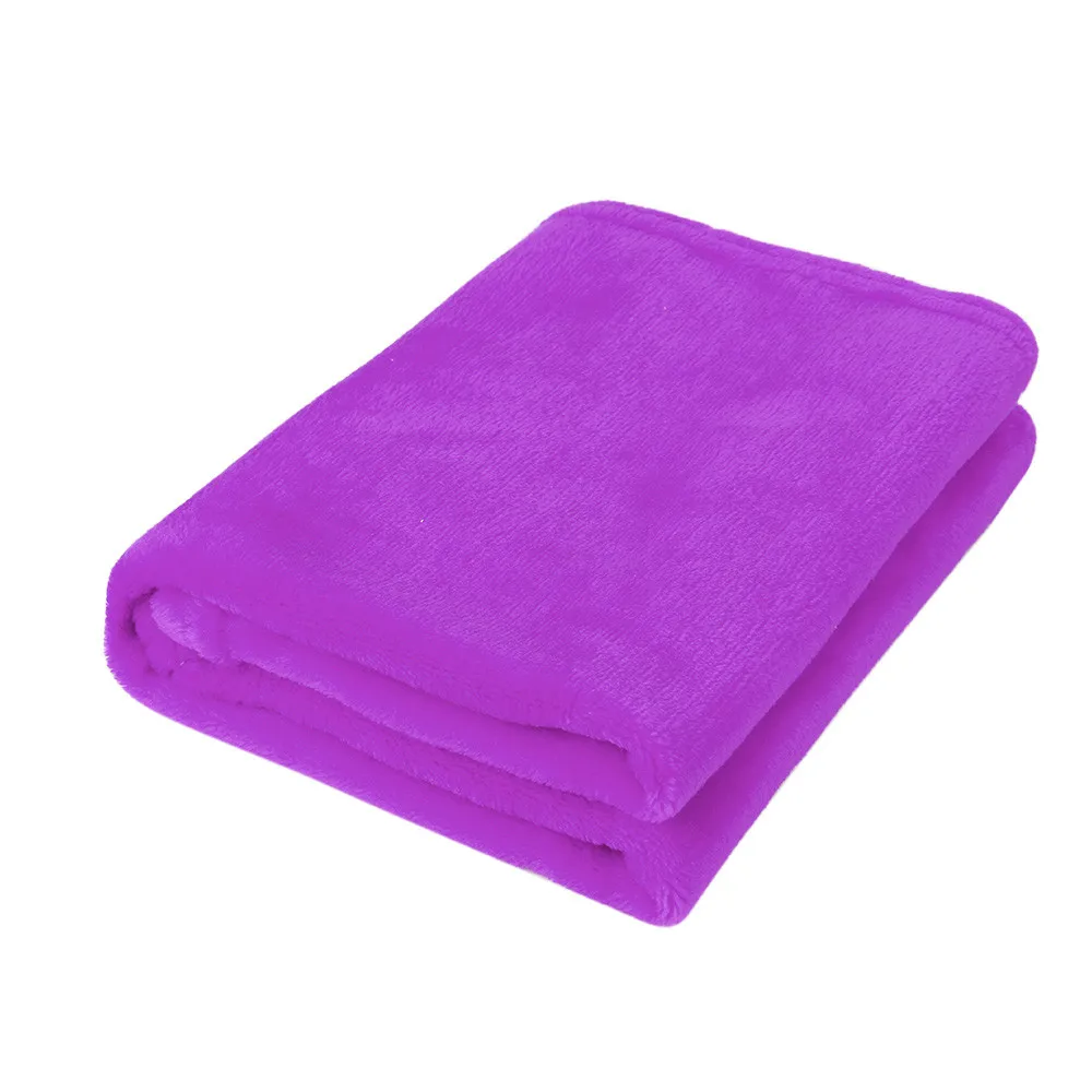 50X70 см фланелевое одеяло модные однотонные мягкие пледы детские теплые коралловые Твердые одеяла фланелевые# S8