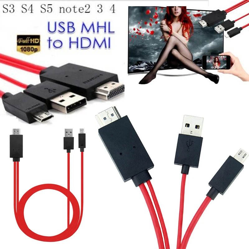 Новые поступления MHL Micro USB к HDMI 1080P HD ТВ адаптер из свинца Смарт соединительный кабель сотовый телефон тв