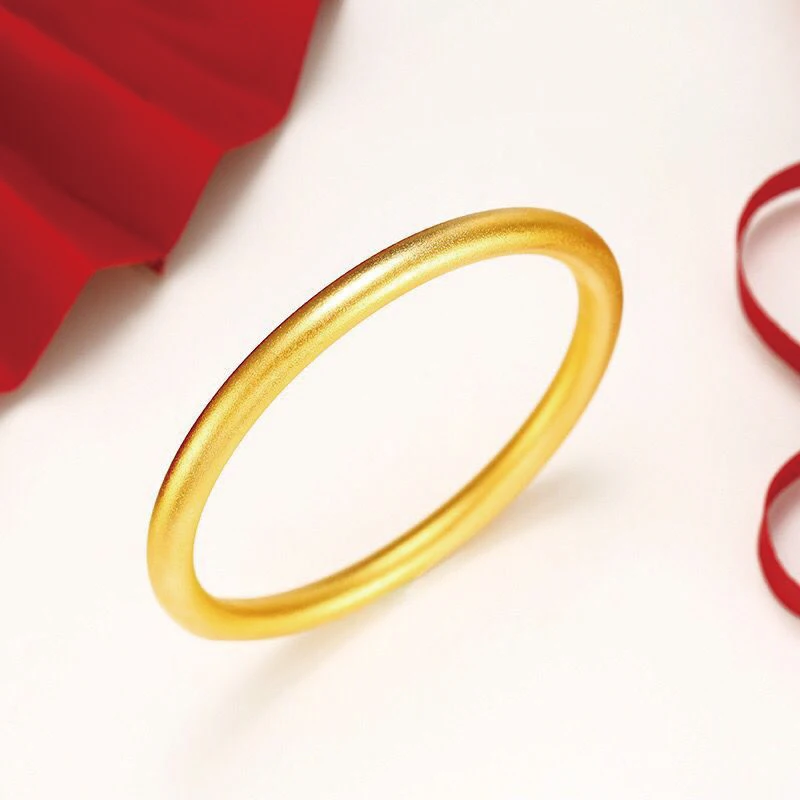 

Mother Matte Finish Gold Bangles (6 mm) and Bracelets for Women Pure Gold Color 60/62mm Fashion Jewelry