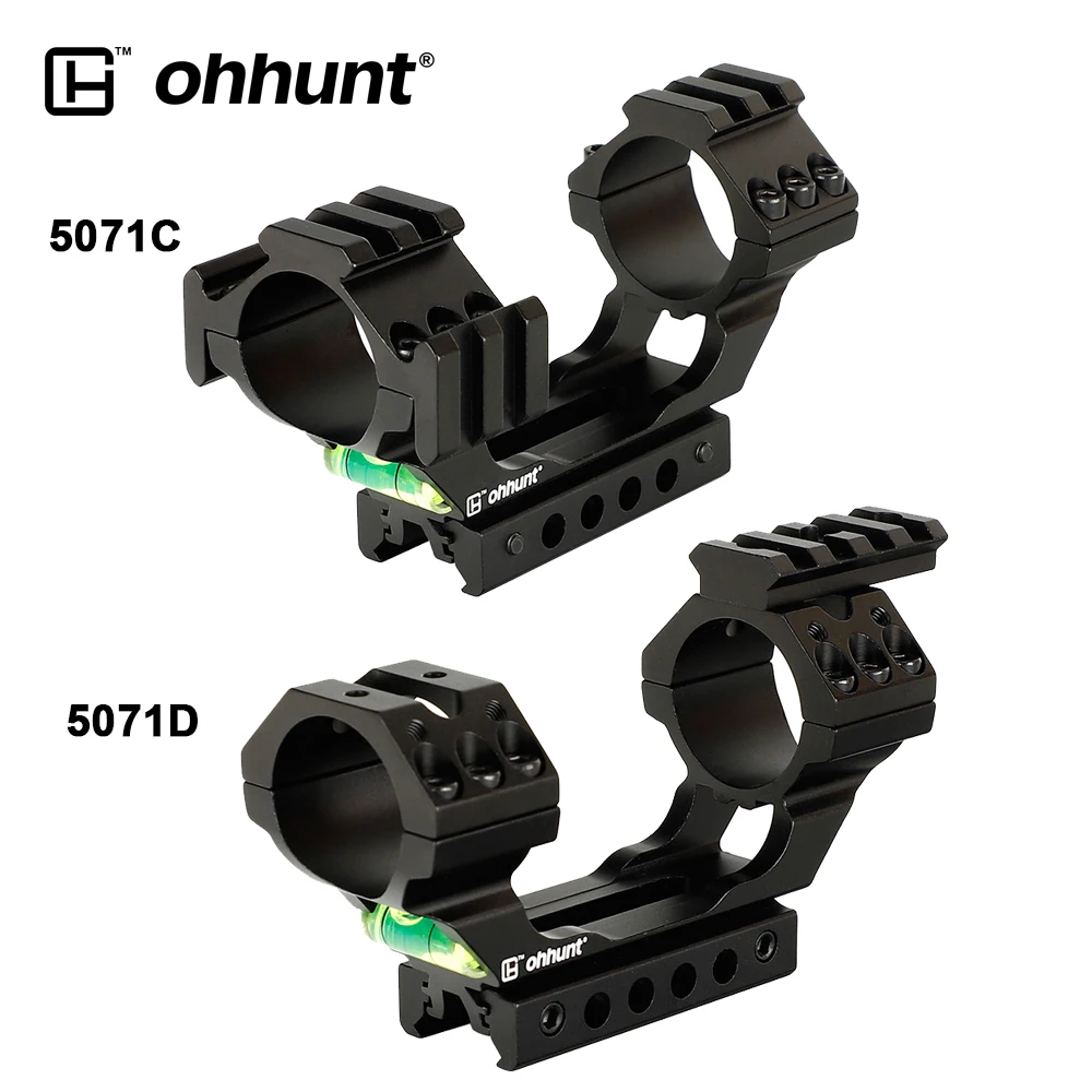 

ohhunt Tactical Optical Mount 30mm/25.4mm Scope Rings Dovetail to Picatinny Rail with Bubble Level for Hunting Riflescope Sight