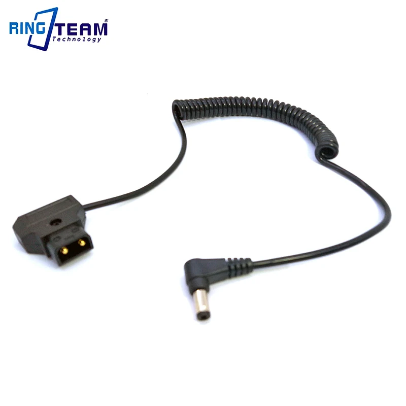 DSLR Rig V Mount Anton Battery Power Tap D Male to 5 5x2 мм DC Plug спиральный пружинный кабель для лампа