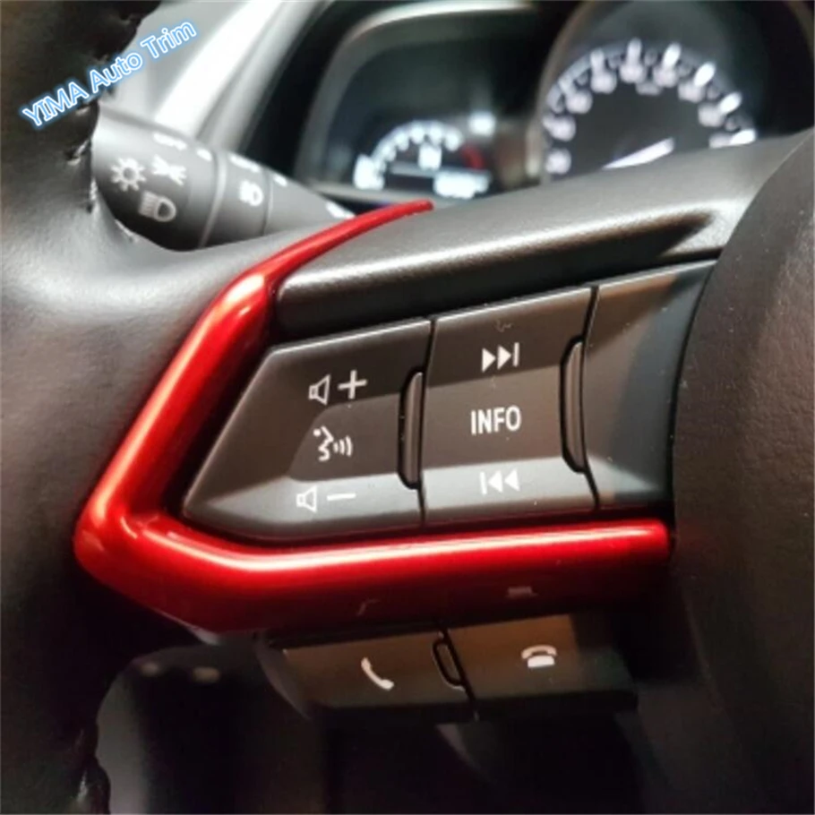 

Lapetus Steering Wheel Decoration Strip Cover Trim 2 Pcs / 3 Color Fit For Mazda CX-3 CX3 2016 2017 2018 2019 / ABS