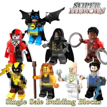 Single Sale Black Vulcan Harley Quinn Super Heroes Batman Building Block White Dr. Eggman Action Figures Toy For Kid PG8111