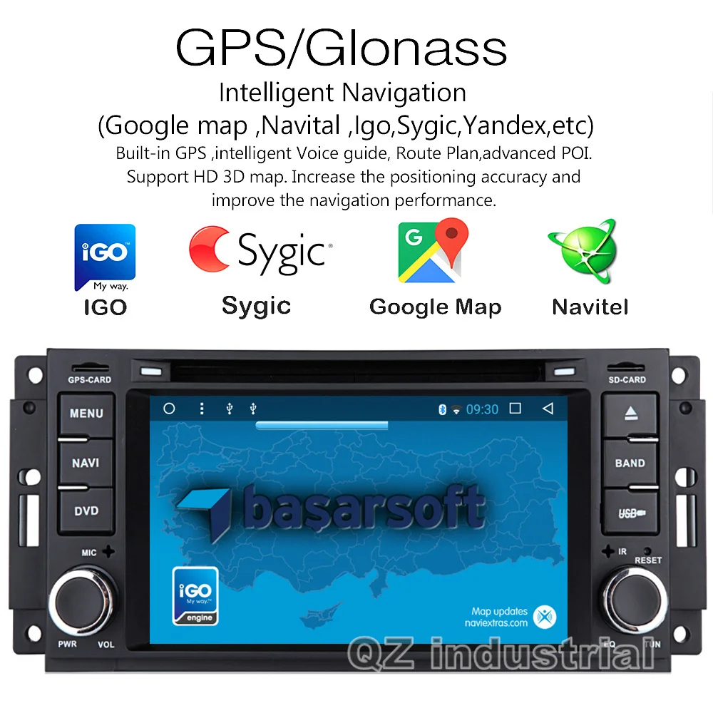 Clearance QZ industrial 6.2" Android 8.1 car dvd player For JEEP Wrangler Compass Patriot Grand Cherokee Commander Dodge with radio BT map 5