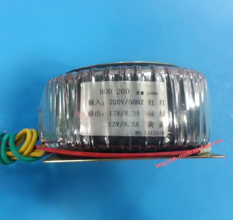 

12V 8.3A 12V 8.3A Ring transformer copper custom 200VA toroidal transformer 220V input for power supply amplifier