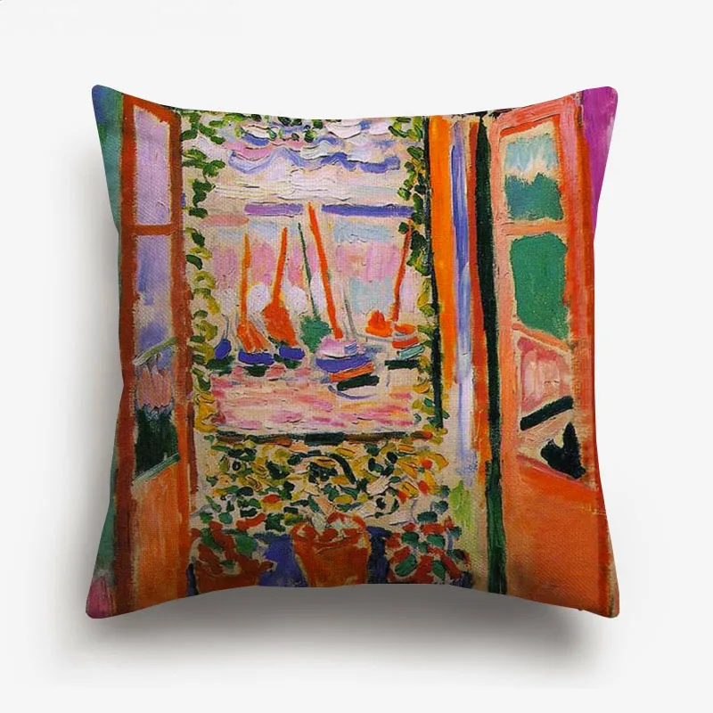 Henri Matisse картины наволочки для подушек женщина с шляпой открытое окно художественная Подушка Чехол для дивана декоративная наволочка чехол