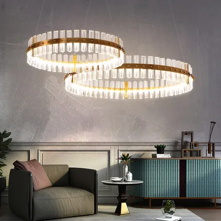 

Modern Crystal Chandelier LED Lights European Round Crystal Chandeliers Lights Fixture Hanging Lamp Luxury Home Indoor Lighting