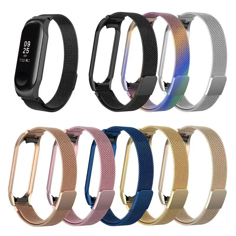 

Bakeey Full Steel Milan Colorful Watch Band for Xiaomi Mi Band 3 Smart Watch Fashion Smart Accessories