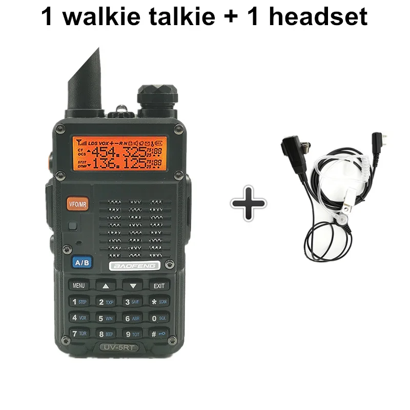 Baofeng, UV-5RT, Охотничья рация, охранная защита, интерфон UV 5RT, расширенный любительский Baofeng, UV-5R, CB, радиостанция UV5R Telsiz - Цвет: Add an earpiece