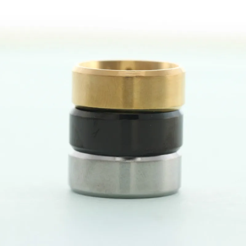 Simple Design Titanium Band Brushed Wedding Ring Silver Gold Black Color Rings Solid Glossy Stainless Steel Ring for Women Men