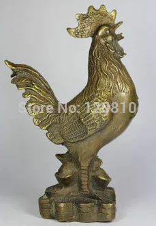 

CHINESE OLD COPPER HANDWORK COCK STATUE