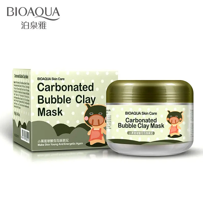 

BIOAQUA Carbonated Bubble Clay Face Mask Nutrition Repair Face Cream Hydrating and Moisturizing Skin Care Whitening Facial Masks