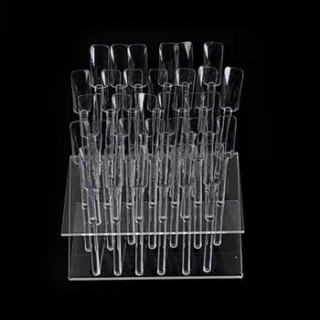 

32 Tips Pop Sticks Clear Acrylic Nail Art Display Stand Nails Polish Practice Training Tool Swatches Showing Shelf KG66
