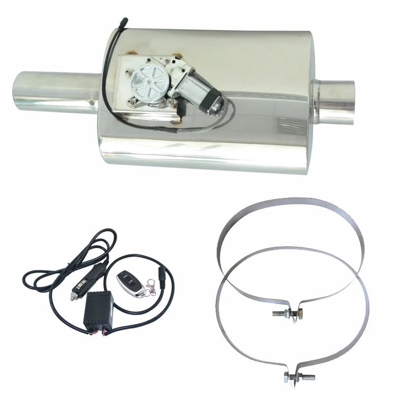 Buy 3" Inlet 4" Outlet Stainless Steel Electronic Cutout Muffler With Remote