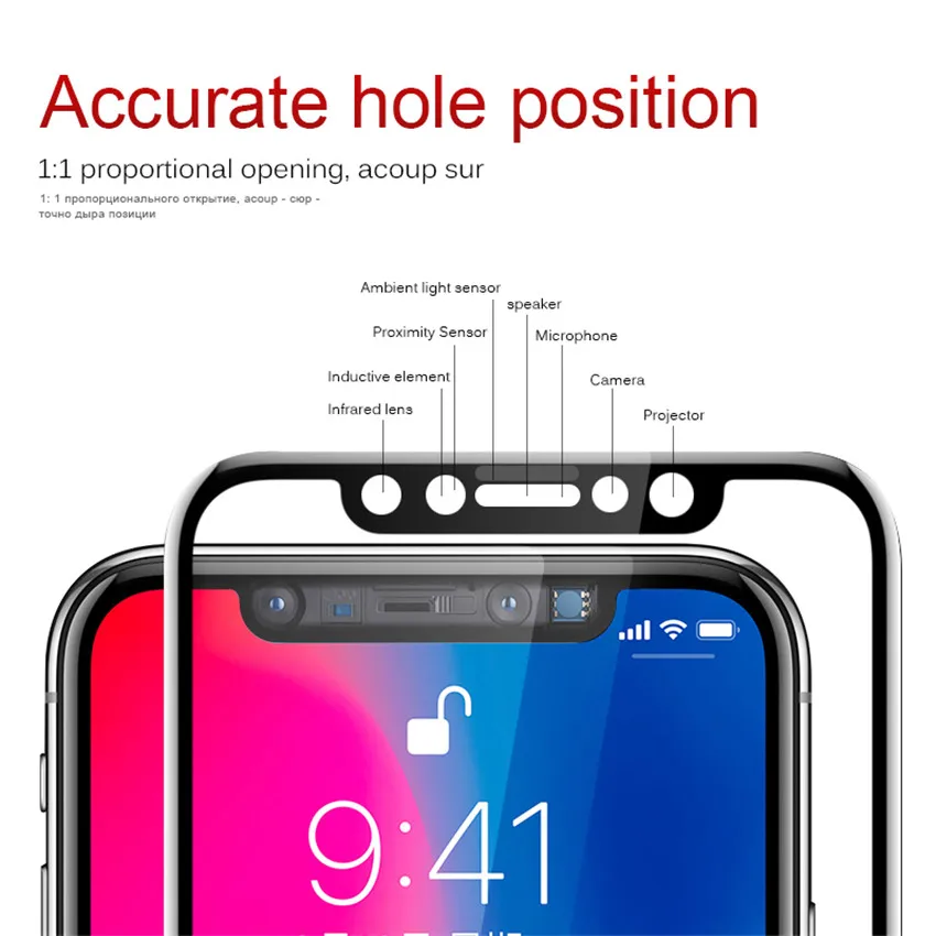 30D изогнутое Защитное стекло для iPhone 7 6S 8 6 Plus 10 полное покрытие протектор экрана на iPhone X XR XS max закаленная пленка