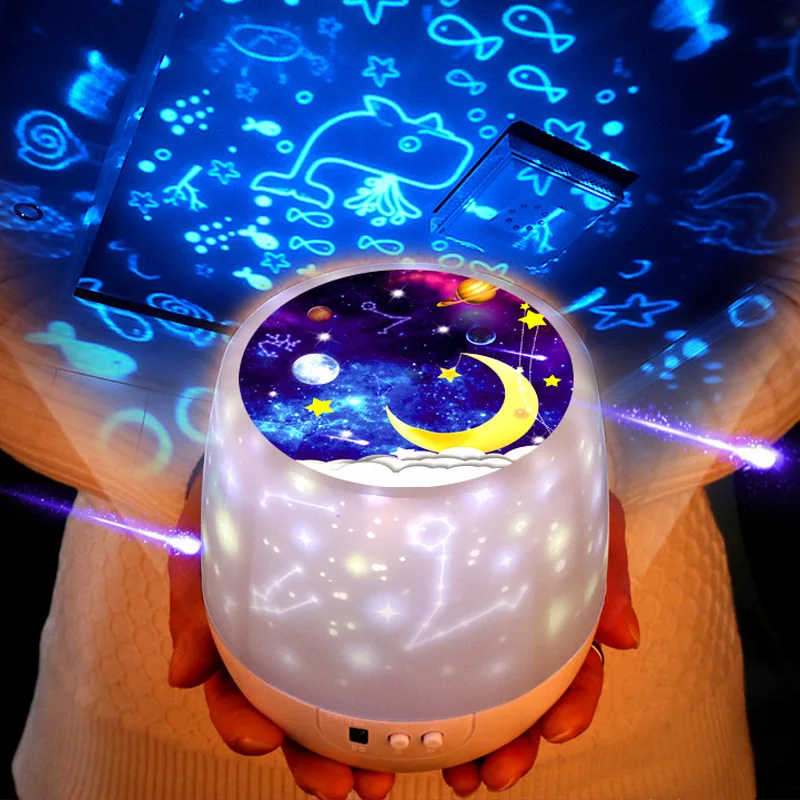 

6 Set Film Universe Star Projector Lamp 360 Degree Rotation Night Light Decorative Sea Ocean Bedroom Nursery Light for Baby Gift