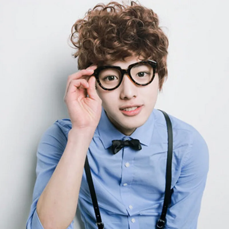 Men S Short Wig Curly Wavy Hair Natural Halloween Costume Wig Afro