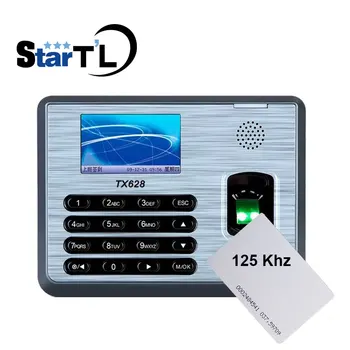 

Biometric Fingerprint ID Card Reader Time Attendance Clock Employee Recorder ZK Tx628 Free Shipping