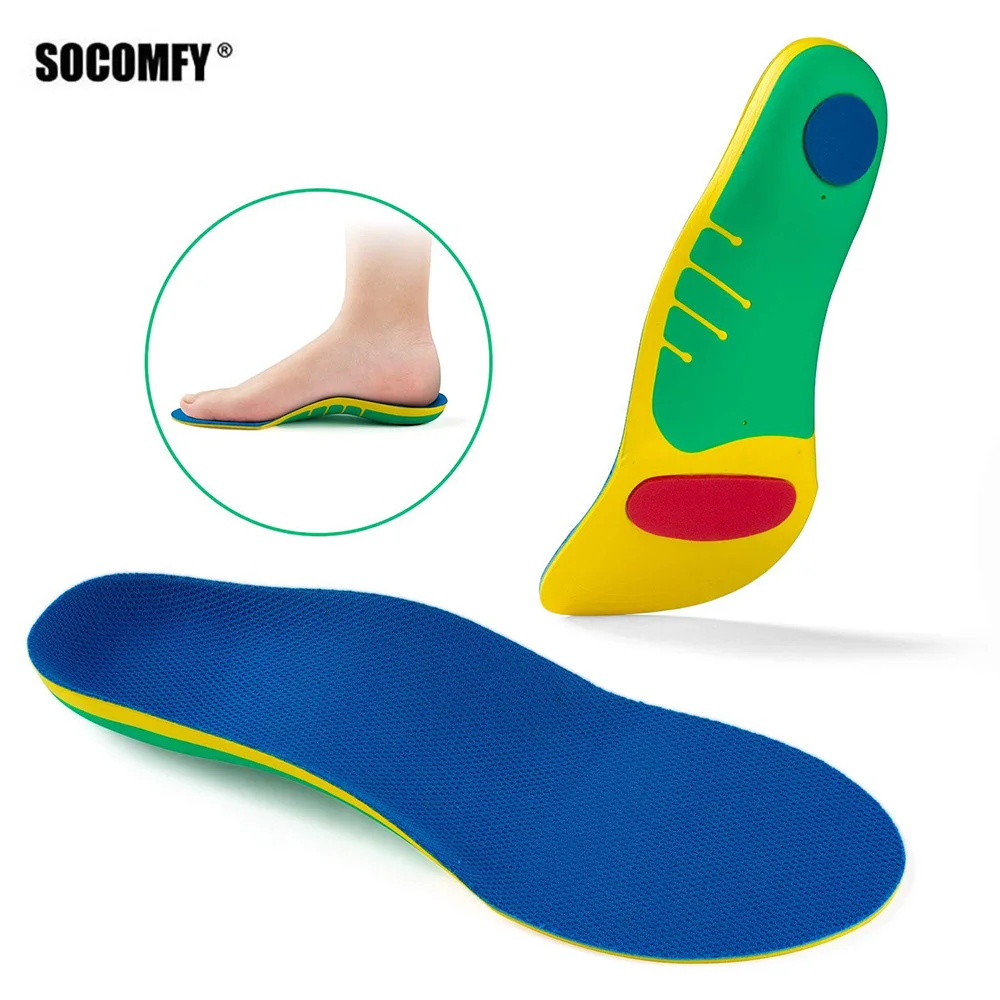 SOCOMFY Orthopedic Insoles Arch Supports Pads For Shoe EVA Inserts Pain ...