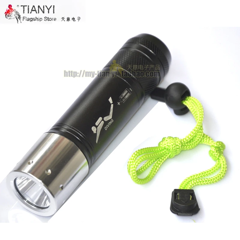 

Powerful Diving CREE XML-T6 LED Torch LED Flashlight lantern no battery OR 26650/18650/AAA battery torch Waterproof flashlight