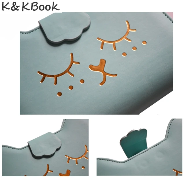 K & KBOOK KK007 Новый Kawaii спиральный ноутбук A6 переплетенная колечко кожаная записная