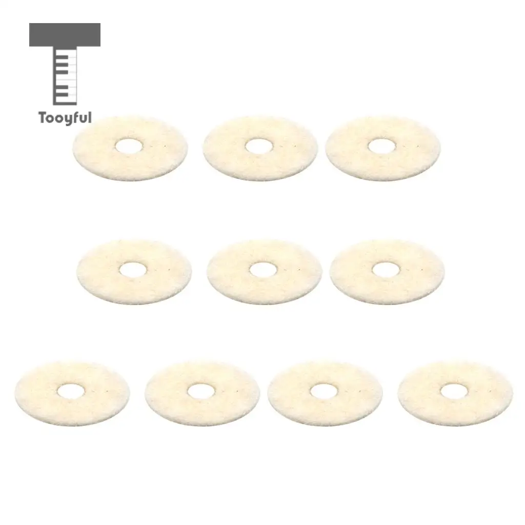 10pcs Safety Felt Guitar  Strap Block Lock Saver Washer for Acoustic Electric Guitar Bass Parts Accessories Light Yellow