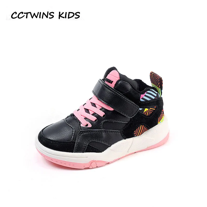 

CCTWINS KIDS 2018 Winter Children Fashion High Top Sneaker Baby Boy Brand Sport Shoe Girl Genuine Leather Casual Trainer FH2348