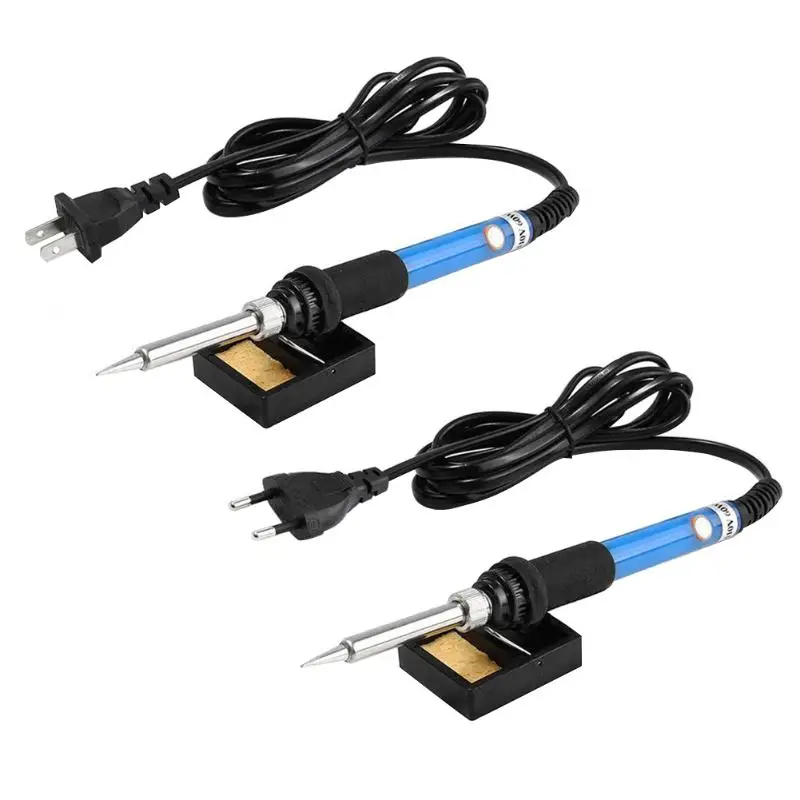 

EU/US Plug Adjustable Temperature Electric Soldering Iron Kit 60W DIY Portable Welding Repair Tool Tweezers Solder Wire