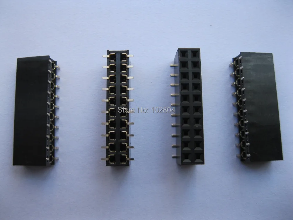 Позолоченный SMT SMD 2 54 мм 2x10 20 Pin разбивающийся женский контактный коннектор