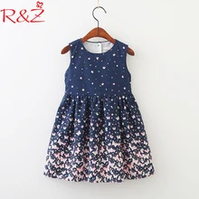 R&Z 2018 Baby Girls Dresses Korean Version of The New Summer Clothes Butterfly Print Sleeveless Vest Dress Children’s Clothing