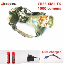 Камуфляжный CREE T6 Фары охота рыбалка лампы фары