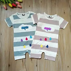 2018 Летняя одежда для малышей новорожденных боди для маленьких девочек боди полосатый Onepiece детская одежда