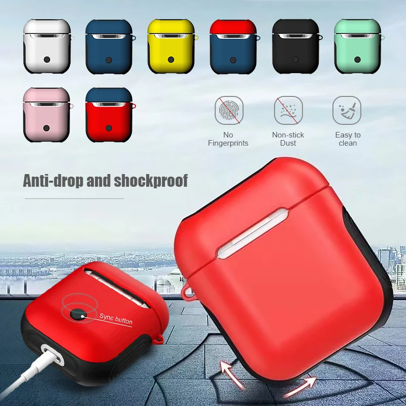 Беспроводные чехлы для наушников Bluetooth Apple AirPods чехол сумки защитный AirPod