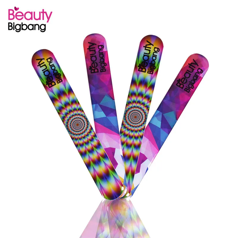 

BeautyBigBang Nano Colorful Glass Nail File Cleanable Shiny Grinding Buffer Manicure nagelvijl limas Nail Art Files Tool