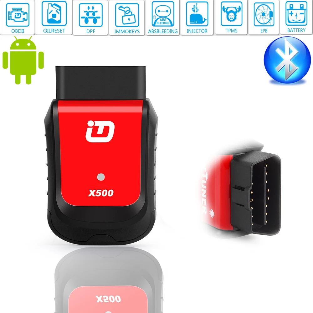 

odb2 bluetooth xTuner X500 Android be Vpecker Car Scanner diagnostic-tool ABS Battery DPF EPB Oil TPMS IMMO Key Injector Reset