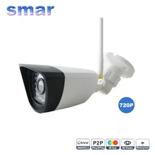 P2P ONVIF Мегапиксельная 720 P HD 802.11b/g/n Беспроводной Проводные Ip-камеры wi-fi ИК Открытый Водонепроницаемая Камера IP АБС-Пластик 30 ИК LED