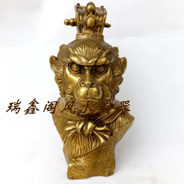 

Bronze statue copper monkey decoration head portrait Bronze decoration apotropaic