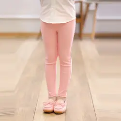 Весенне-летние штаны для девочек, новинка 2019 года, Повседневные детские брюки ярких цветов, хлопковые обтягивающие леггинсы для детей