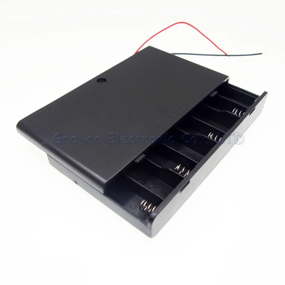 10pcs 8 pack 12V AA Battery Case 8*AA Battery Storage Boxes With switch
