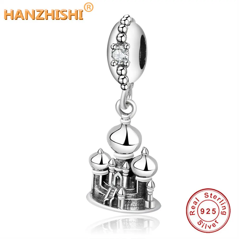Fit Original Pandora Charm Bracelet 925 Sterling Silver Aladdin Agrabah Castle Hanging Charm Beads For Women DIY Jewelry Gift Fit Original Pandora Charm Bracelet 925 Sterling Silver Aladdin Agrabah Castle Hanging Charm Beads For Women DIY Jewelry Gift