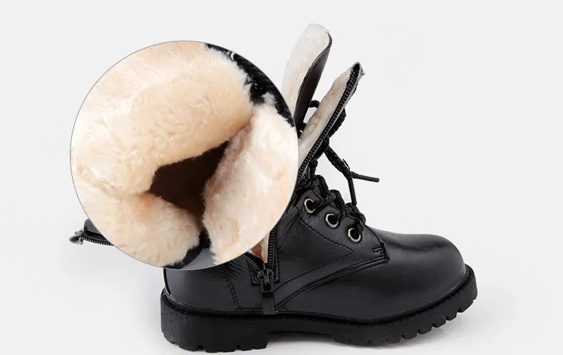 Высокие Детские ботинки осенне-зимние ботинки martin для мальчиков и девочек Водонепроницаемые зимние ботинки для мальчиков обувь для девочек CSH104