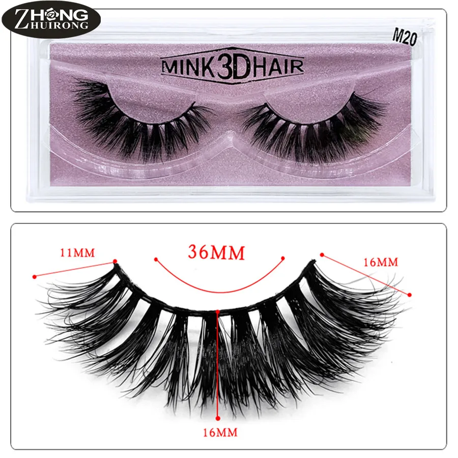 

New 1 Pairs False Eyelashes 3D Mink Eyelashes Lasting Curly Eyelashes Natural Eyelash Extension with Shiny Packaging