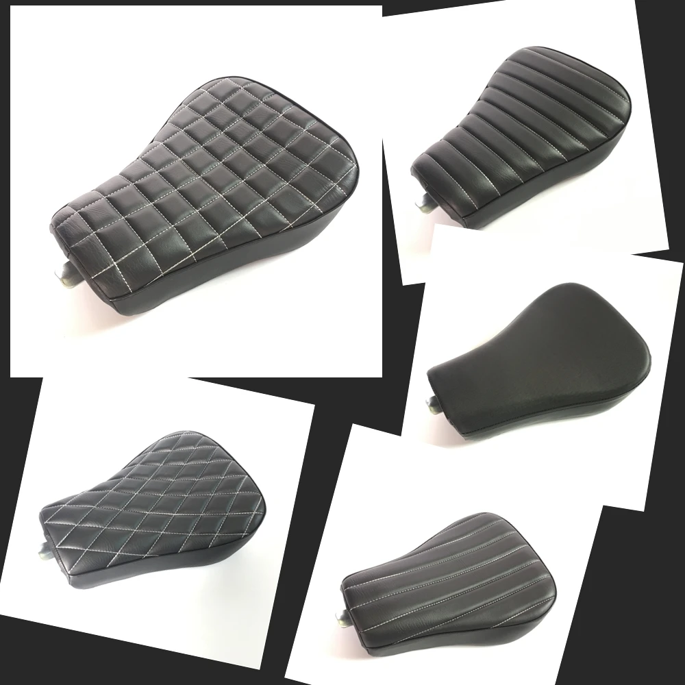 

5 Models New Black Motorcycle Front Driver Leather Pillow Solo Seat Cushion For Harley Sportster Forty Eight XL1200 883 72 48