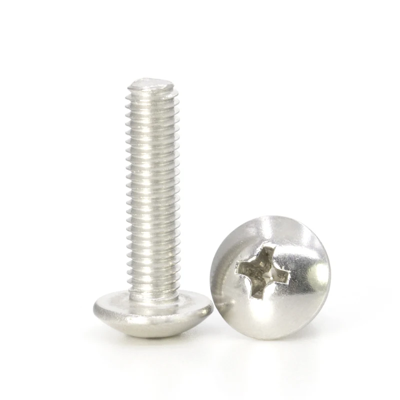

Truss Head Big Screws Phillips Large Cross Recessed Metric Threaded Mushroom Head Machine Bolt 304 Stainless Steel m2 m2.5 m3 m4